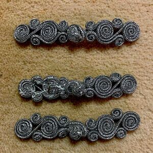 Elegant Metallic Silver Decorative Closures 12 for $17